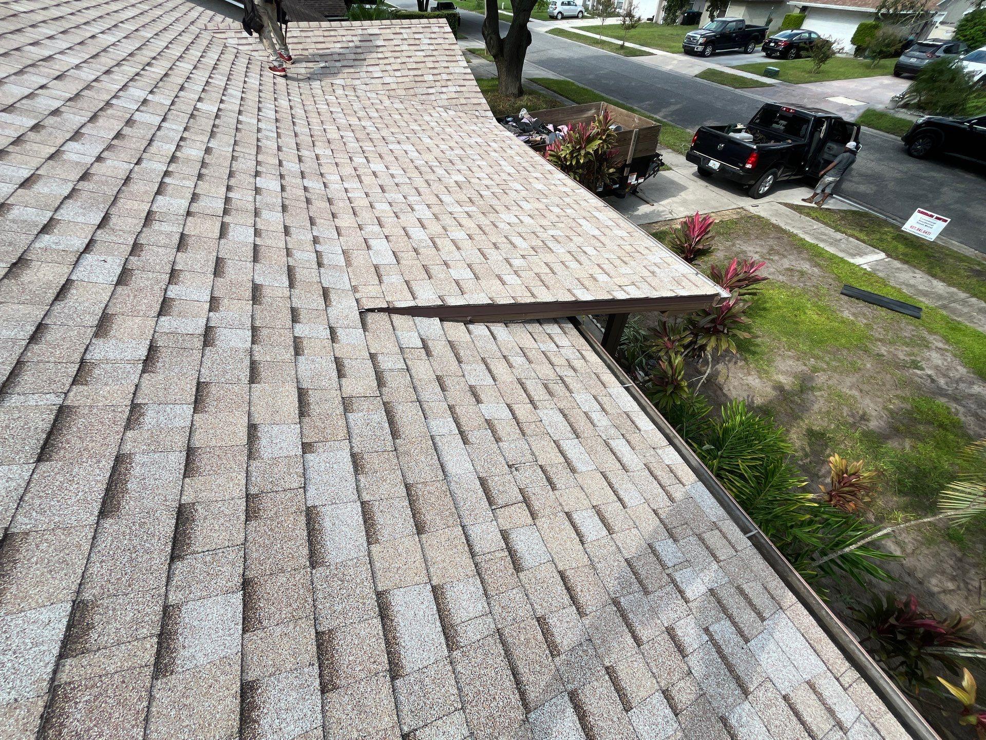 finished view of shingle roof replaced on home in Indiana